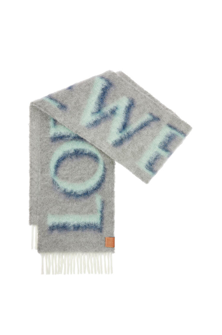 LOEWE LOEWE scarf in mohair Grey/Blue