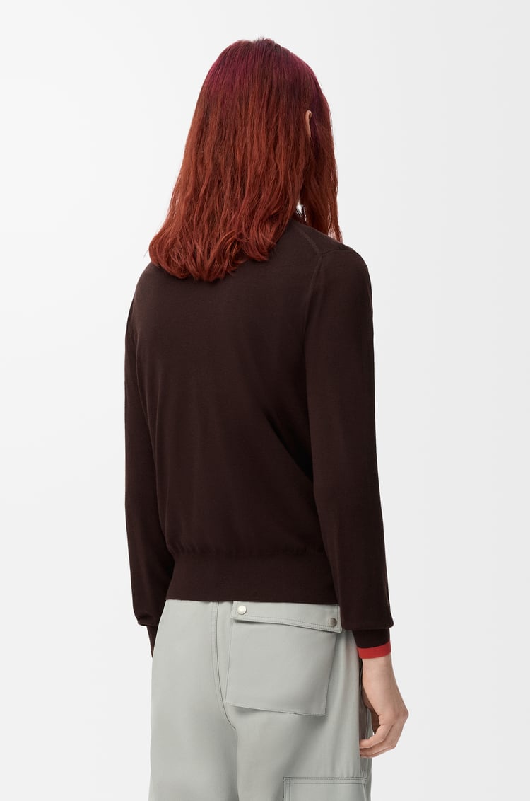 LOEWE Cardigan en laine Marron/Orange