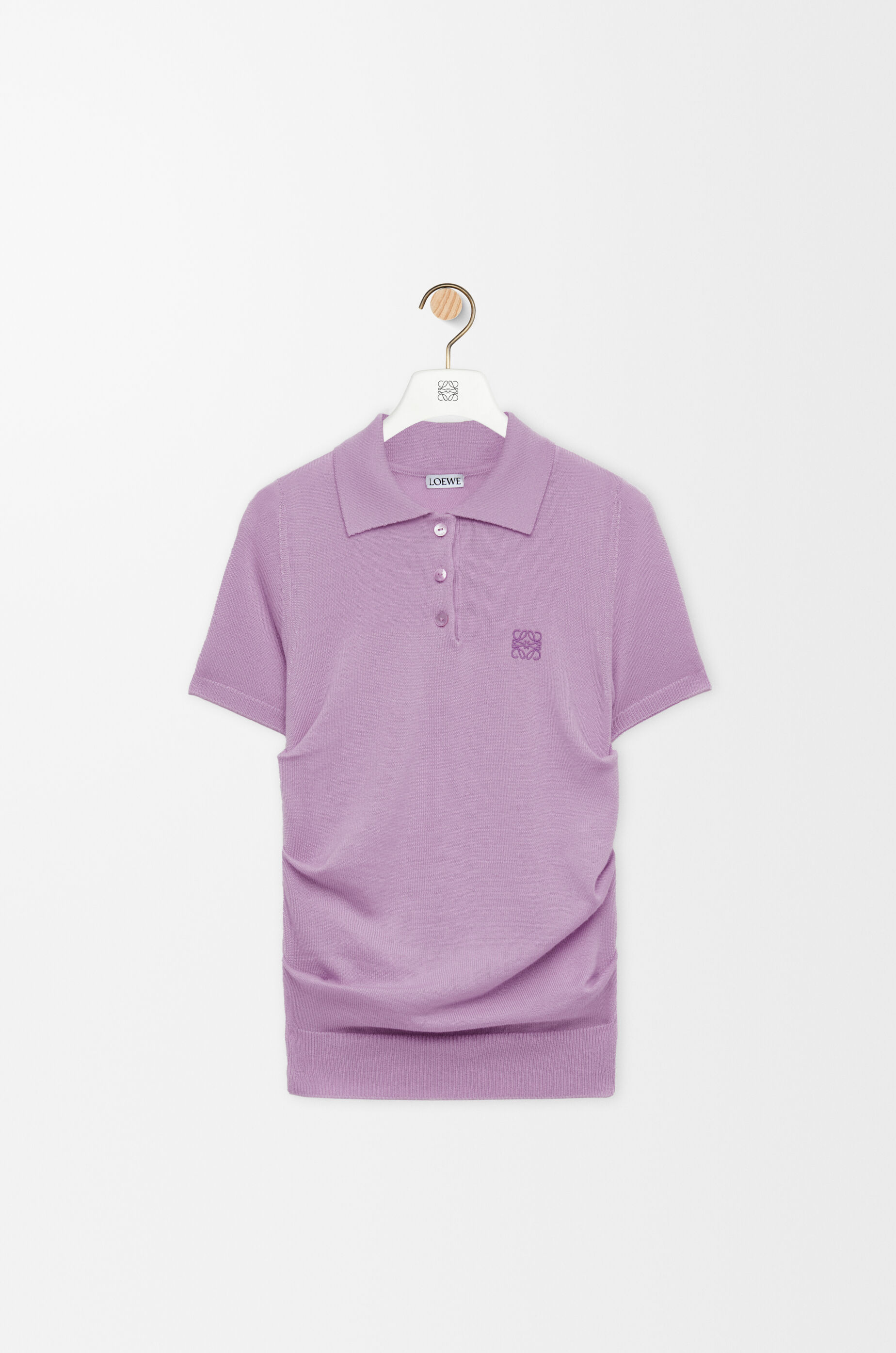 ショートスリーブ ポロ セーター（カシミヤ&シルク） パープル - LOEWE
