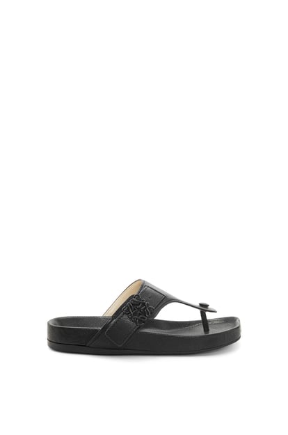 LOEWE Ease toe post sandal in goatskin Black plp_rd