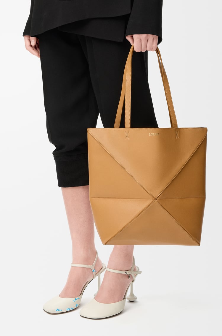 LOEWE パズルフォルド トート （シャイニーカーフ） ウォームデザート