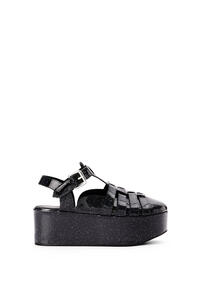 LOEWE Wedge sandal in calfskin Black