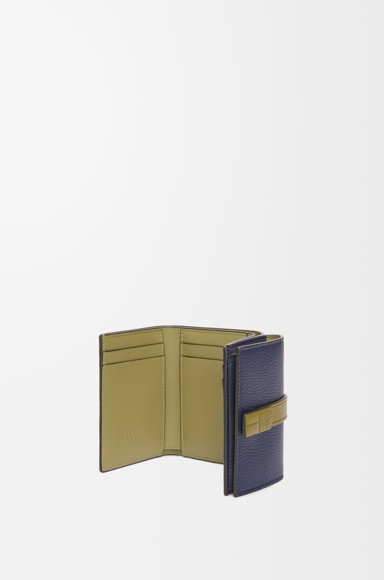 LOEWE Trifold wallet in soft grained calfskin Abyss Blue/Olive