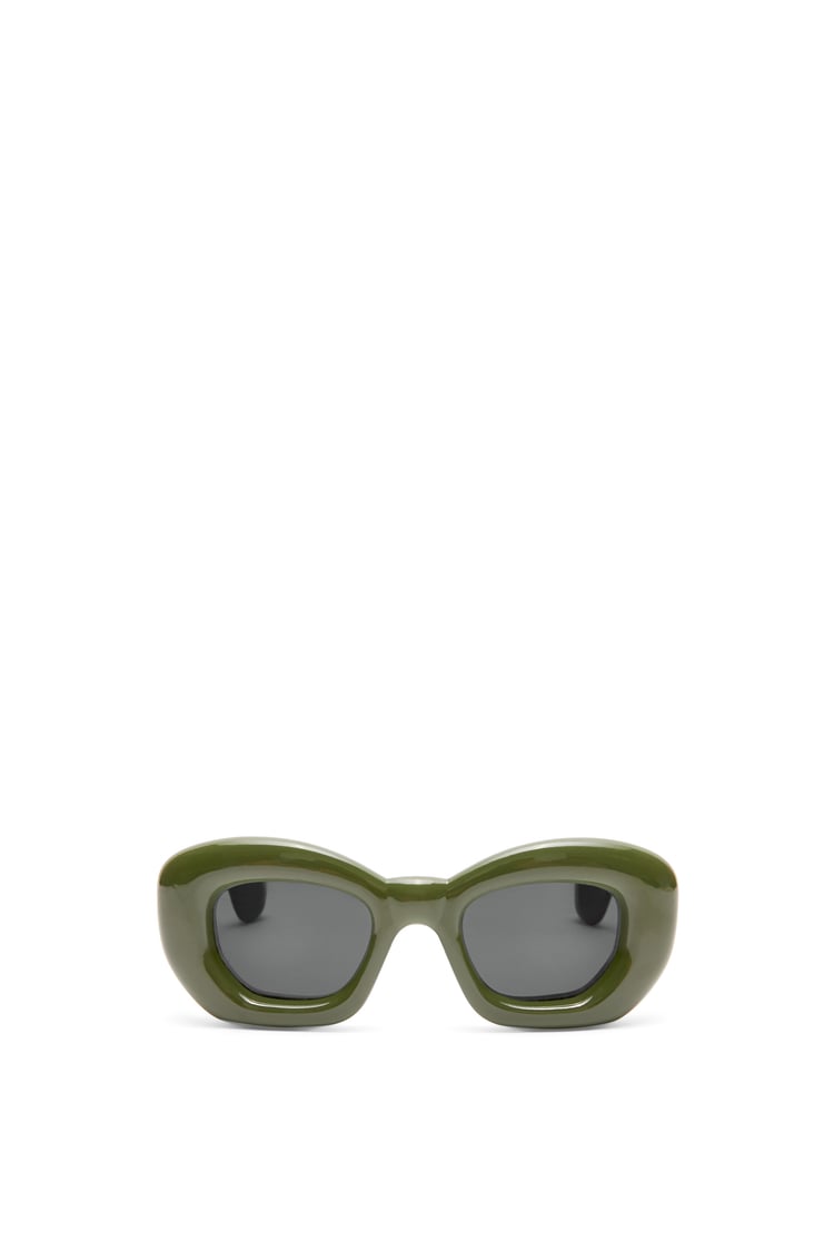LOEWE Gafas de sol Inflated estilo mariposa en nailon Verde Oscuro