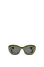 LOEWE Gafas de sol Inflated estilo mariposa en nailon Verde Oscuro