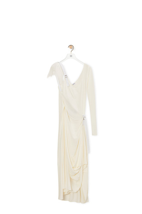 LOEWE Asymmetric dress in viscose White plp_rd