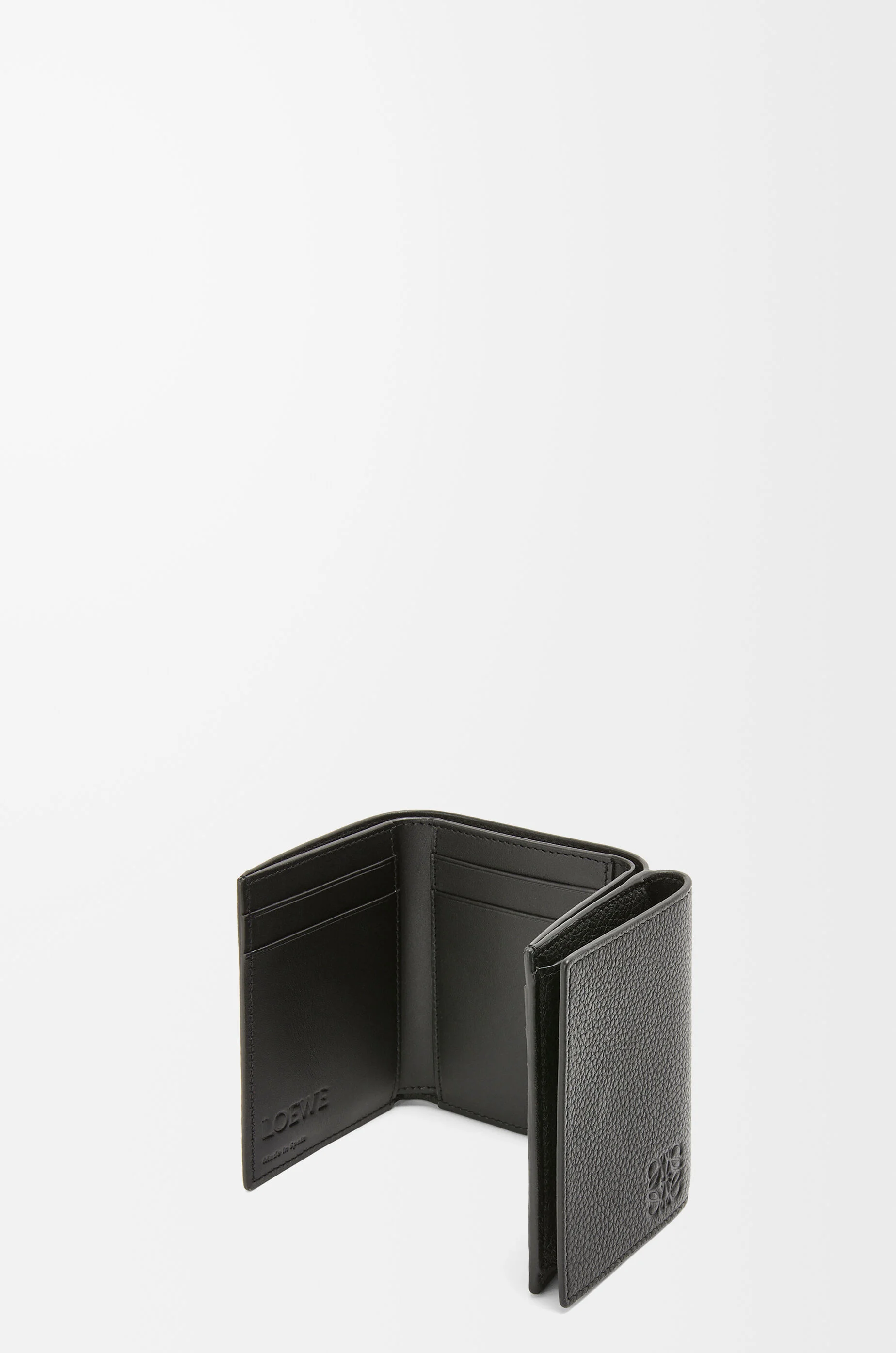 Trifold wallet in soft grained calfskin Black - LOEWE