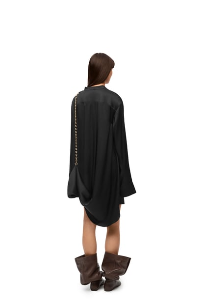 LOEWE 체인 셔츠 드레스 - 실크 블랙 plp_rd