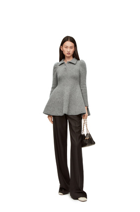 LOEWE Mini dress in cashmere and mohair Grey