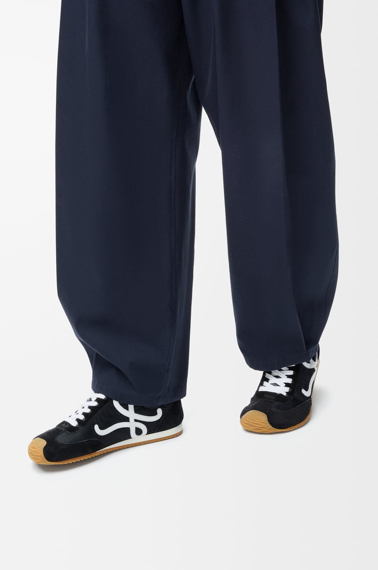 LOEWE Ballet Runner 2.0 in nylon and calfskin Black/White