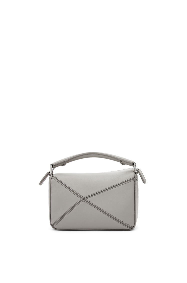 LOEWE Mini Puzzle bag in classic calfskin Pearl Grey