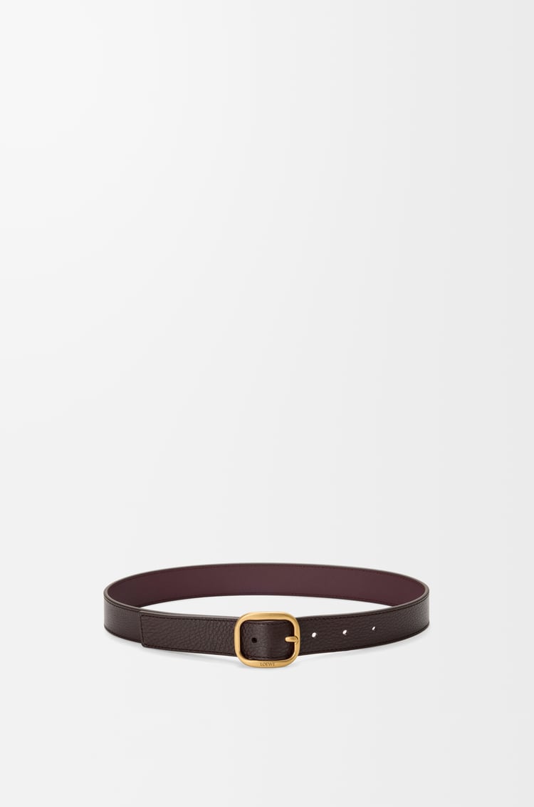 LOEWE ラウンド ソフト ベルト（サプルグレインカーフ） オックスブラッド/ヴィンテージゴールド