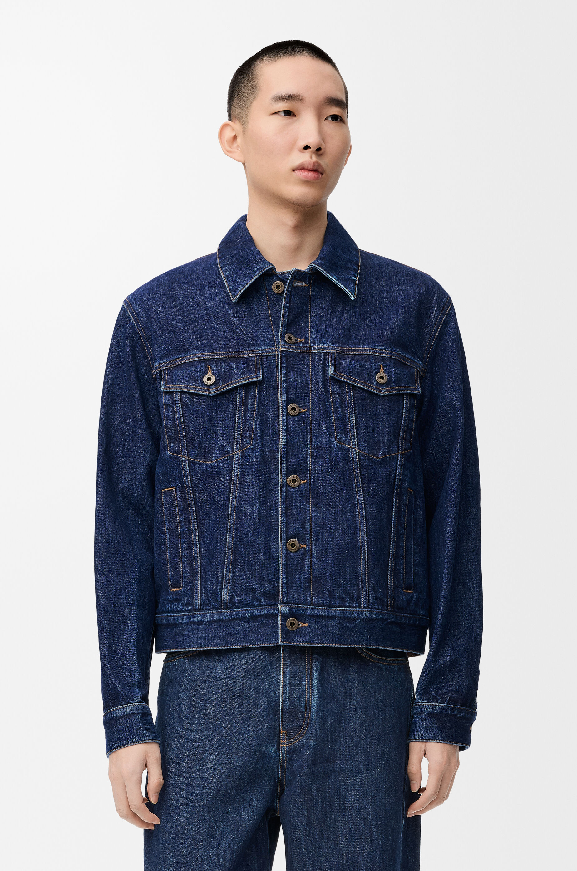 ハイブリッド ジャケット（デニム&ナパカーフ） ブルー - LOEWE Japan