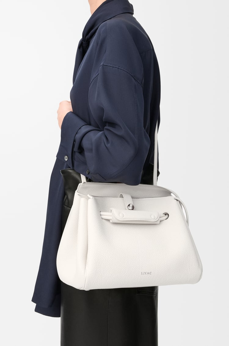 LOEWE Medium Madrid bag in supple grained calfskin Soft White