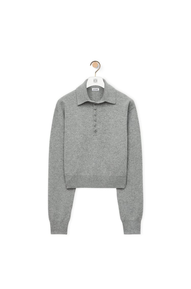 LOEWE Polo sweater in cashmere 混灰色