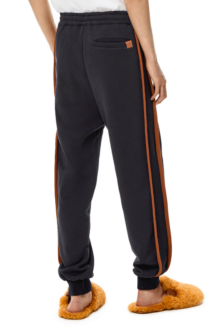 LOEWE Side band jogging trousers in cotton Dark Navy pdp_rd