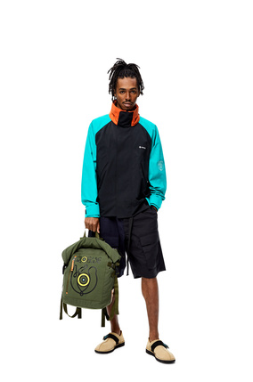 LOEWE Roll top backpack in recycled nylon Khaki Green plp_rd
