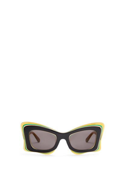 LOEWE Multilayer Butterfly sunglasses in acetate 多色/黑色 plp_rd