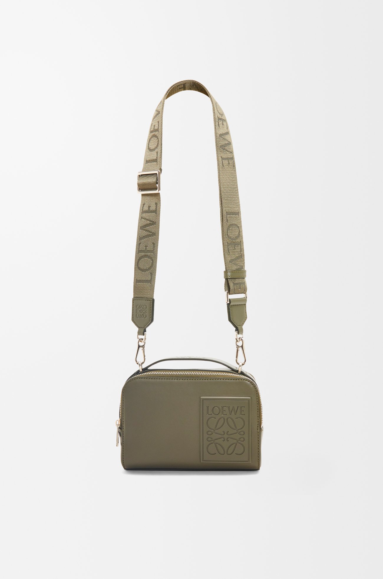 LOEWE クロスボディ カメラバッグ ミニ（サテンカーフ） カーキグリーン