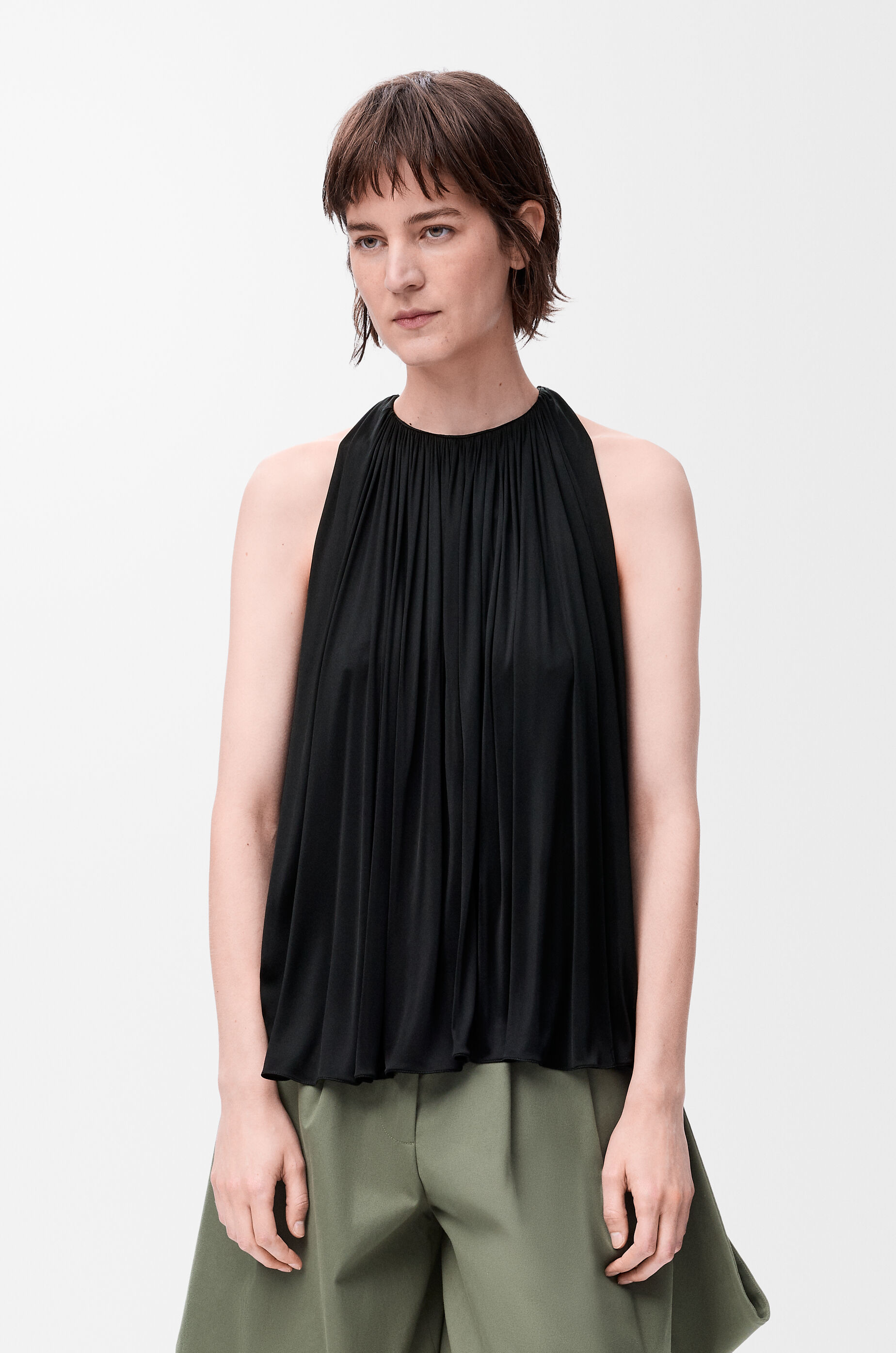 Halter top in viscose Black - LOEWE