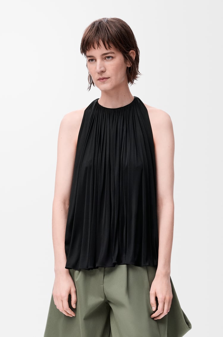 LOEWE Halter top in viscose Black