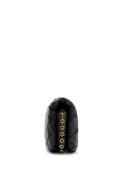 LOEWE Bolso Goya Puffer en piel napa de cordero plisada Negro plp_rd