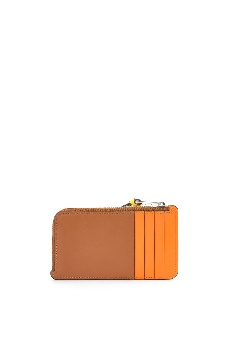 LOEWE Cocktail coin cardholder in classic calfskin 古銅色/橙色
