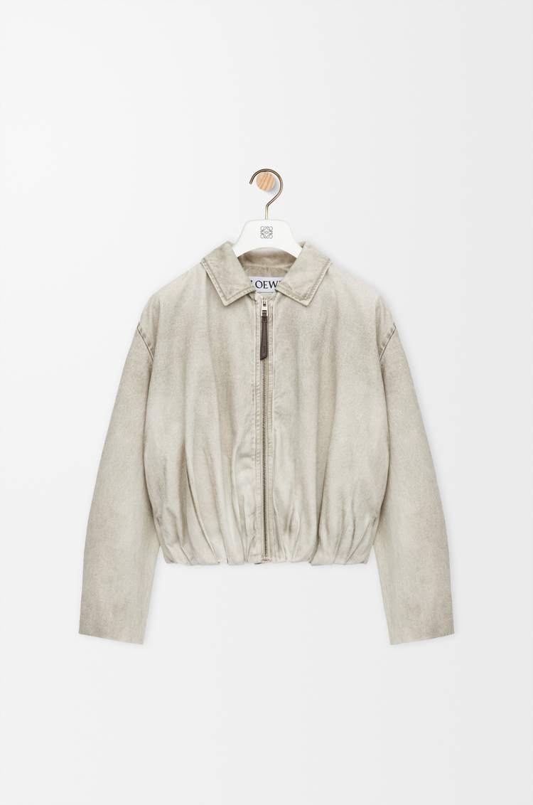 LOEWE Draped jacket in cotton Light Grey
