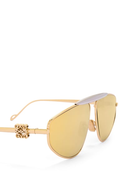 LOEWE Spoiler new aviator sunglasses in metal Gold Multitone plp_rd