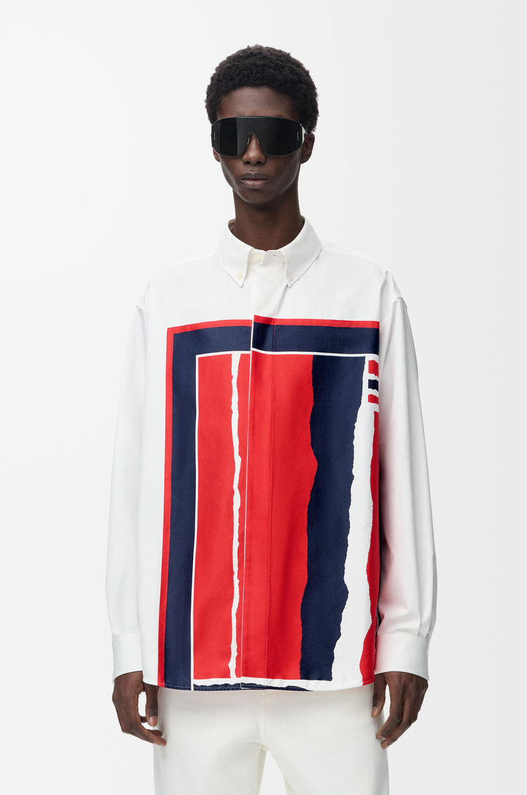 LOEWE Shirt in cotton Red/Multicolour