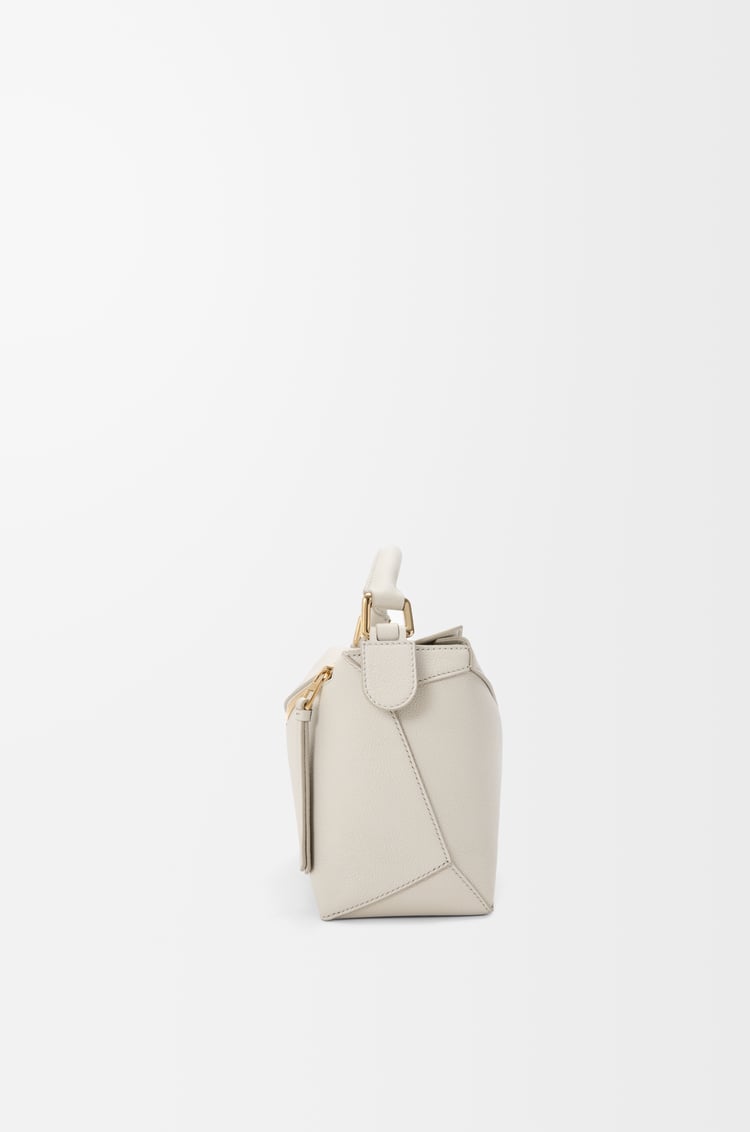 LOEWE Small Puzzle Edge bag in soft grained calfskin Light Ghost