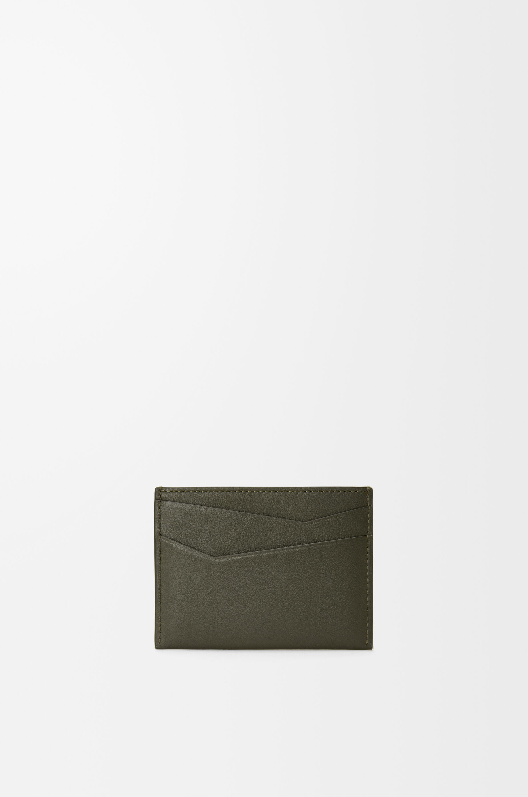 Puzzle plain cardholder in classic calfskin Green - LOEWE USA