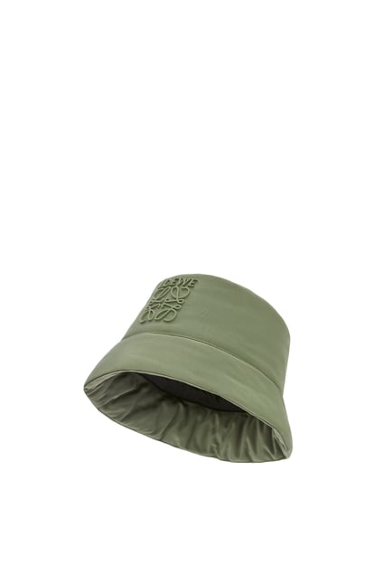 LOEWE Puffer bucket hat in nylon Khaki Green