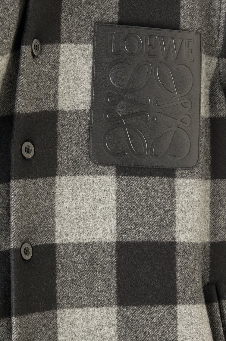 LOEWE CHECK OVERSHIRT Grey/Black
