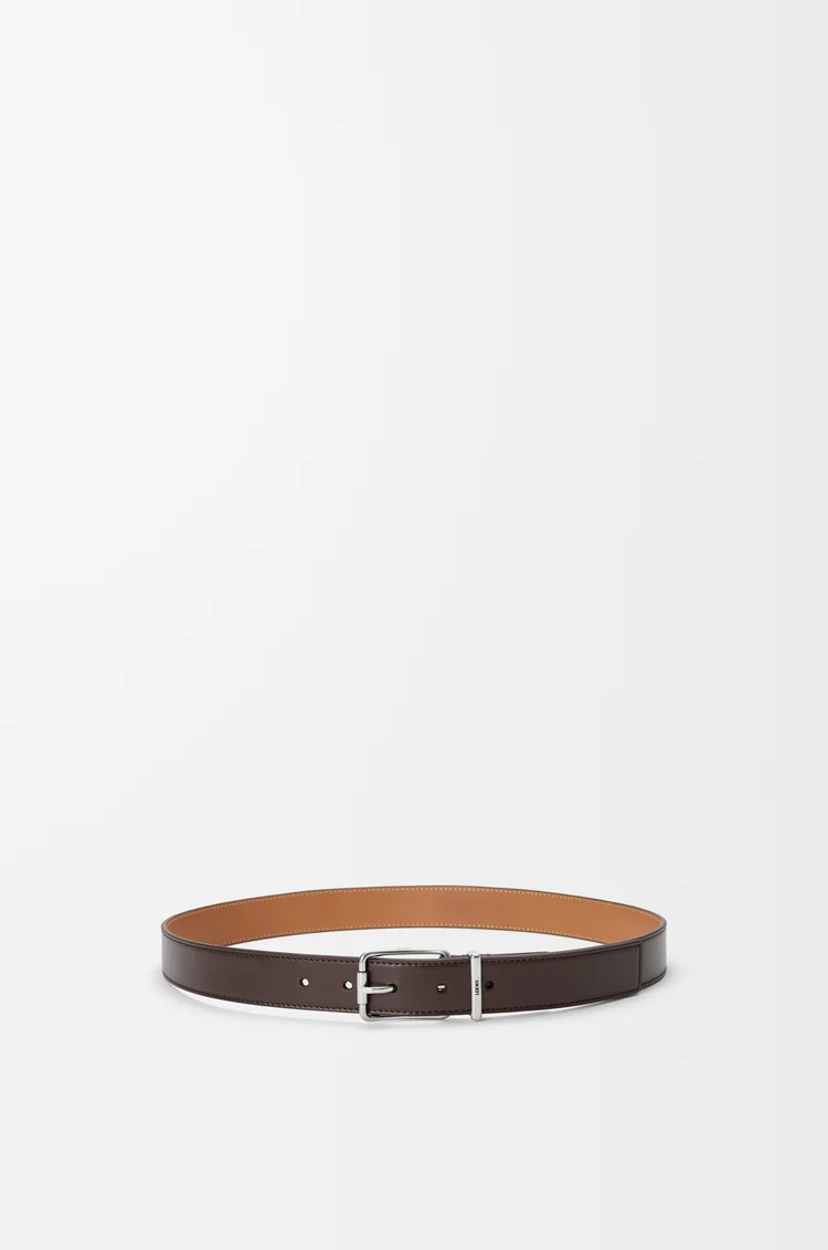 LOEWE エッセンシャルベルト（シャイニースリークカーフ） ダークシガー/ヴィンテージパラジウム