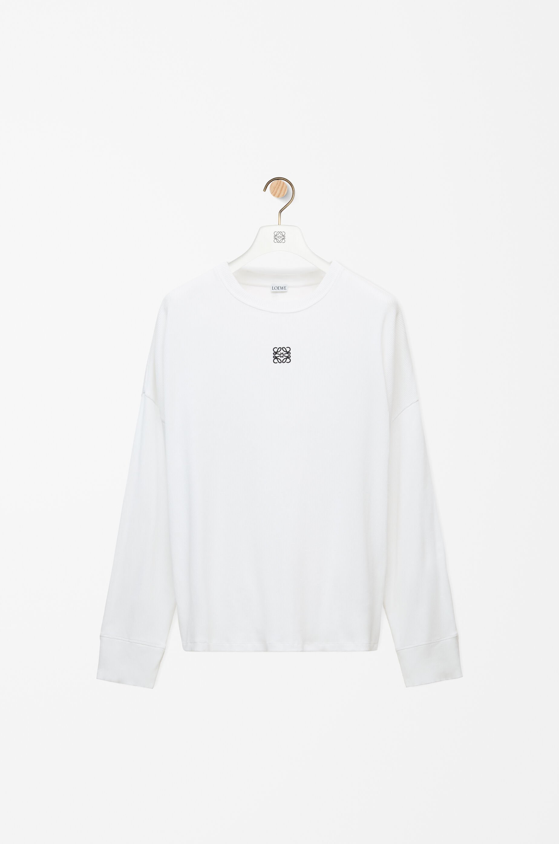 オーバーサイズフィット ロングスリーブ Tシャツ（コットン） ホワイト - LOEWE