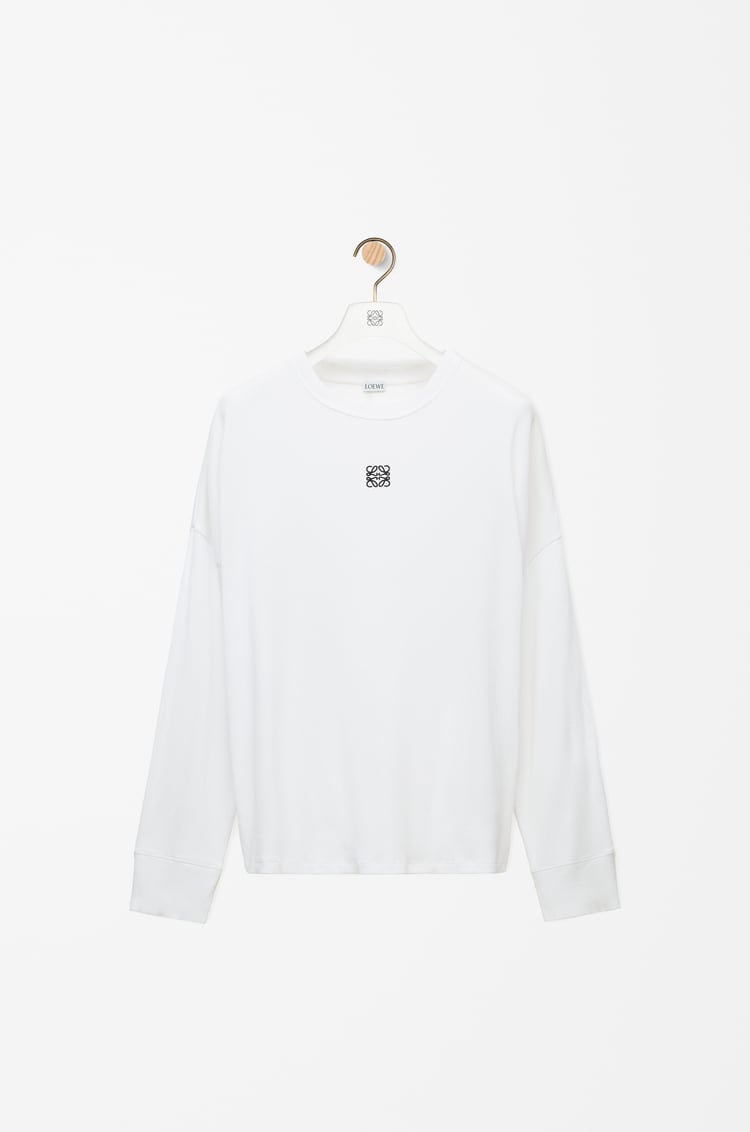 LOEWE Oversized fit long sleeve T-shirt in cotton White