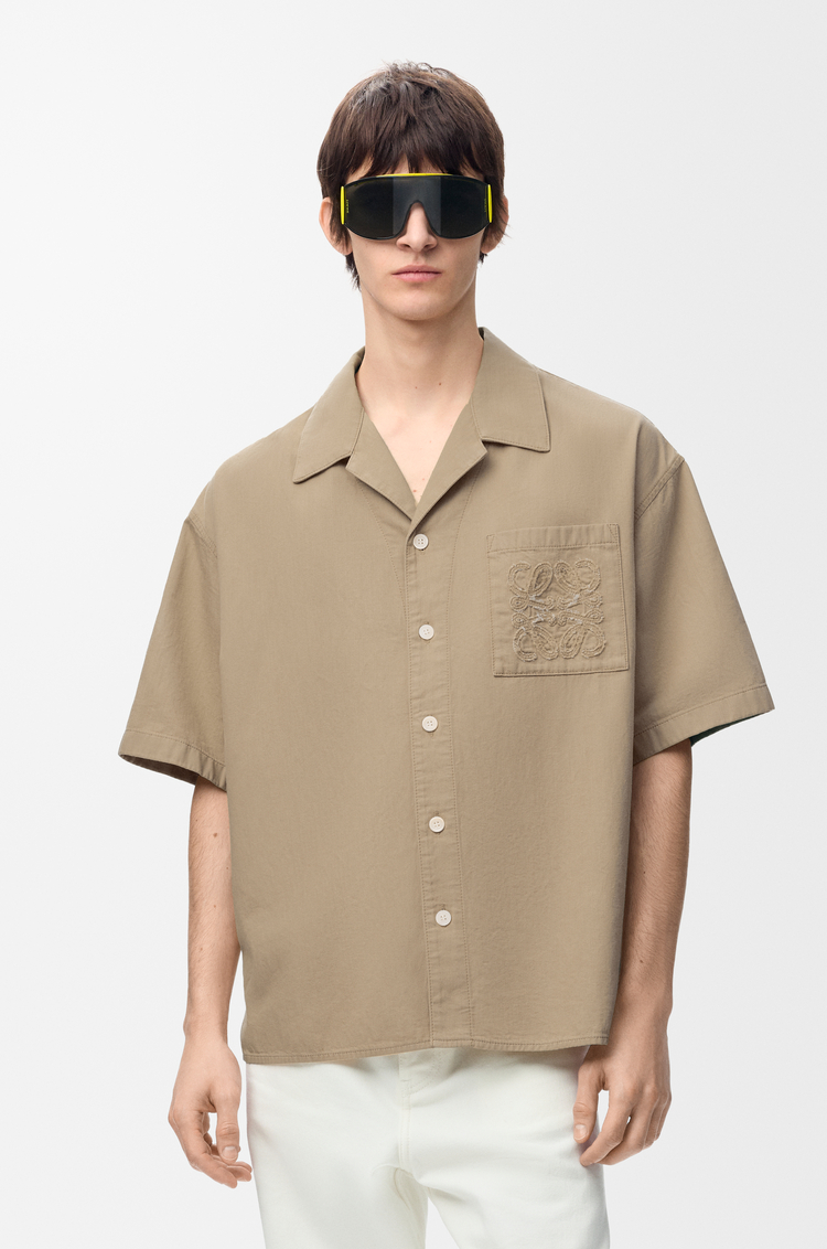 LOEWE Short sleeve shirt in cotton Beige
