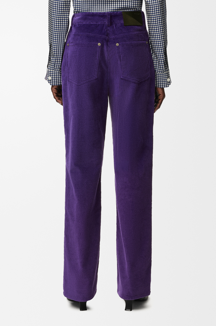 LOEWE Pantalón en pana de algodón Morado