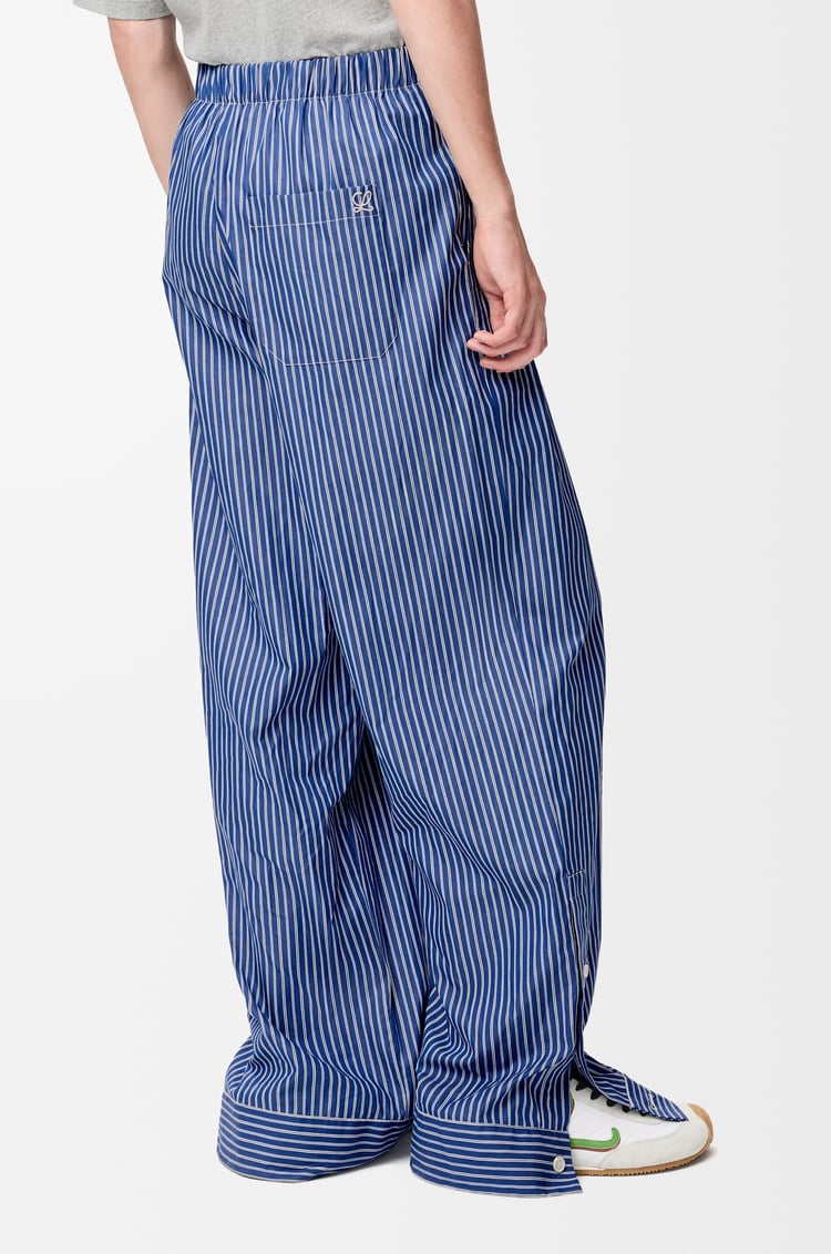 LOEWE Trousers in cotton Navy/White