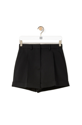 LOEWE Tailored shorts in wool and cotton Black plp_rd