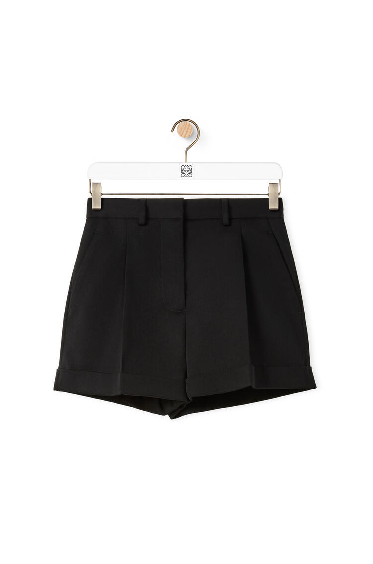 LOEWE Tailored shorts in wool and cotton Black pdp_rd