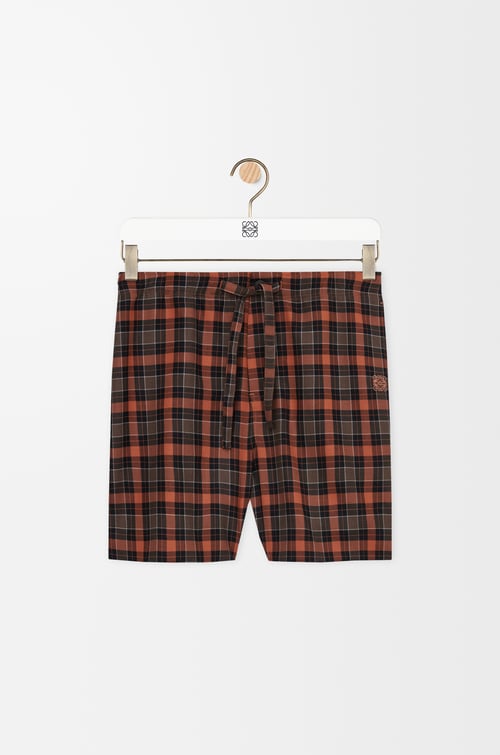 LOEWE Shorts in wool blend Orange/Black