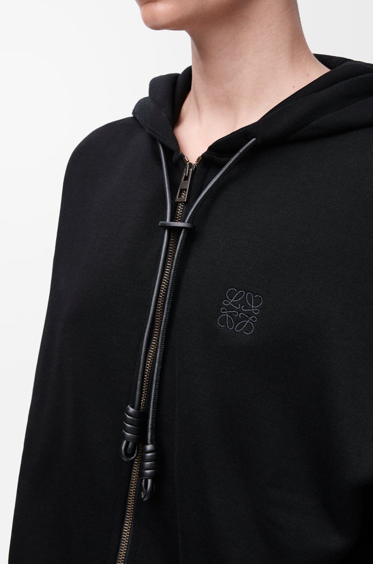 LOEWE Sudadera Flamenco con capucha en mezcla de algodón Negro