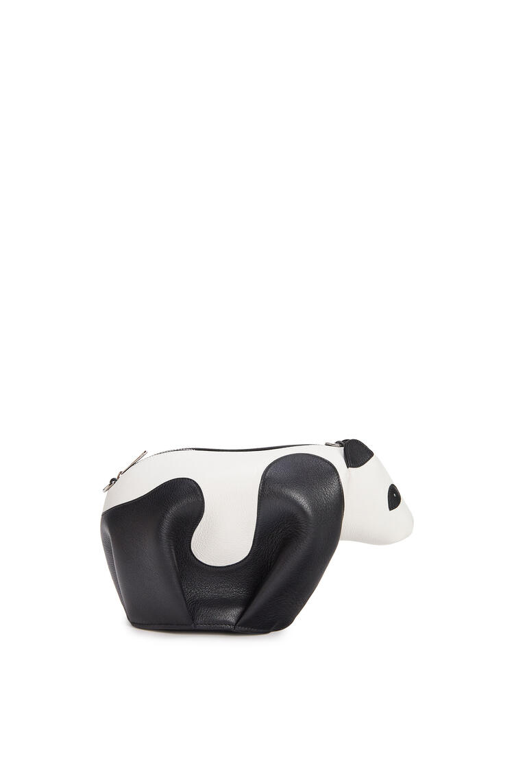 LOEWE Mini Panda bag in classic calfskin Black/White pdp_rd