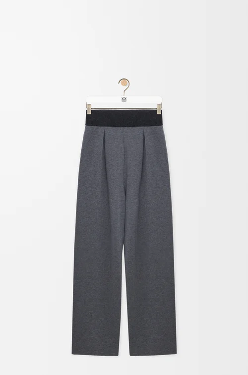 LOEWE Trousers in wool Grey Melange