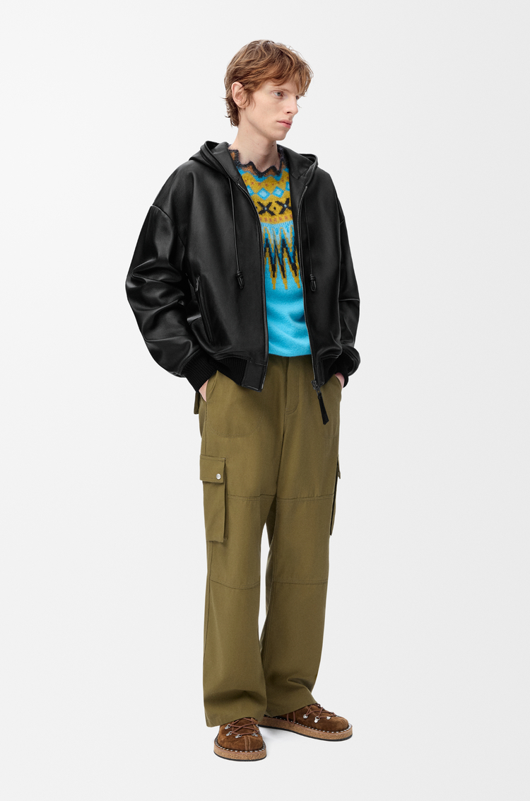 LOEWE Hooded jacket in nappa lambskin Black