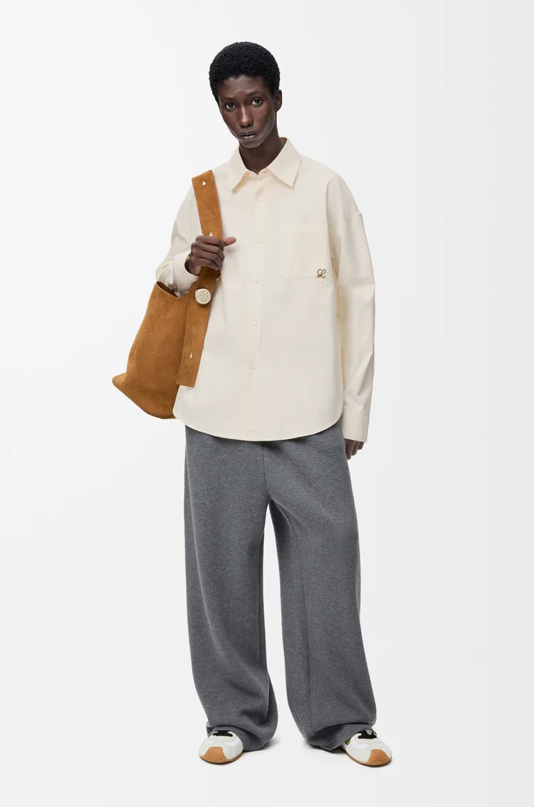 LOEWE Camisa en algodón Crudo