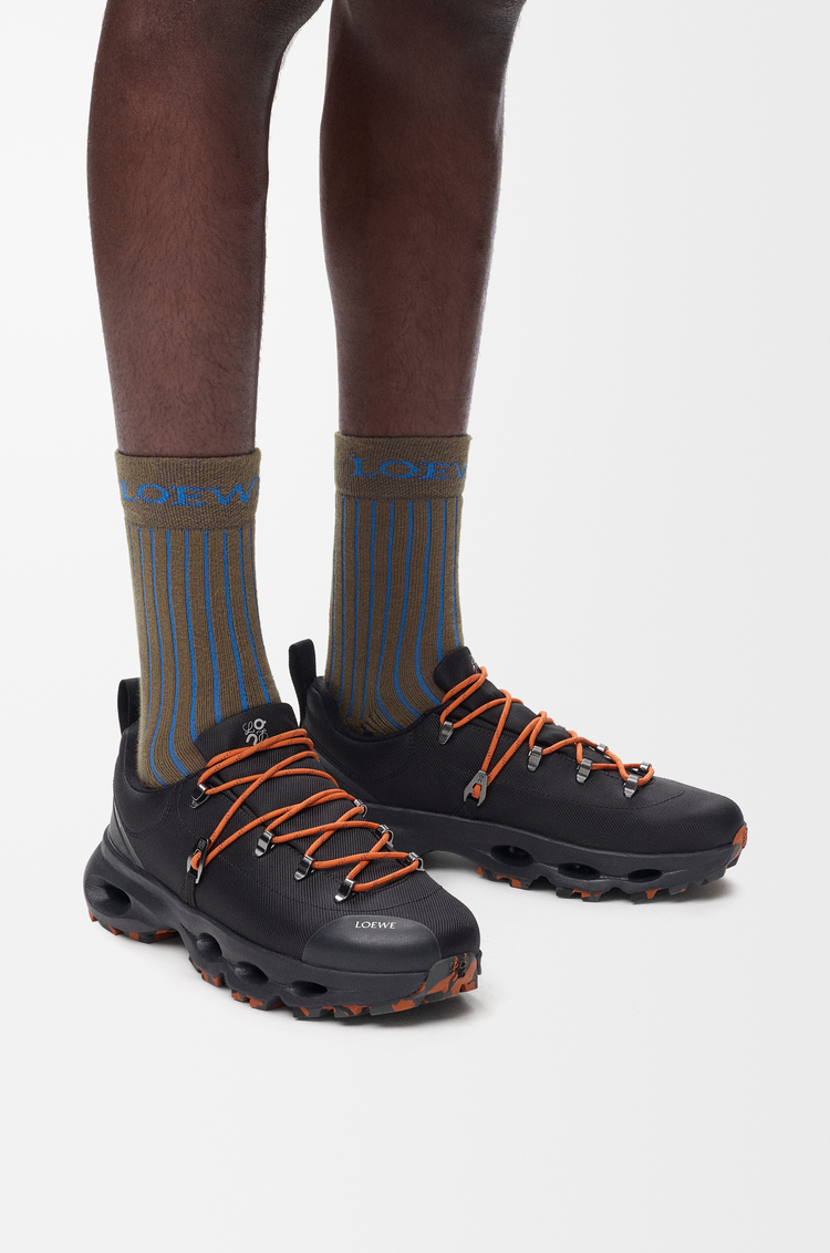 LOEWE Socks in cotton blend Khaki Green