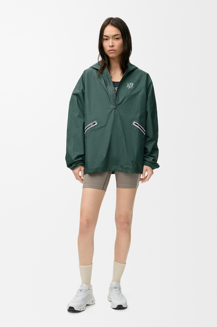 LOEWE Storm anorak in technical shell Green/Black